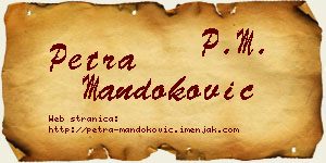 Petra Mandoković vizit kartica